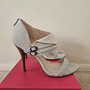 Elegant White High Heel Sandals